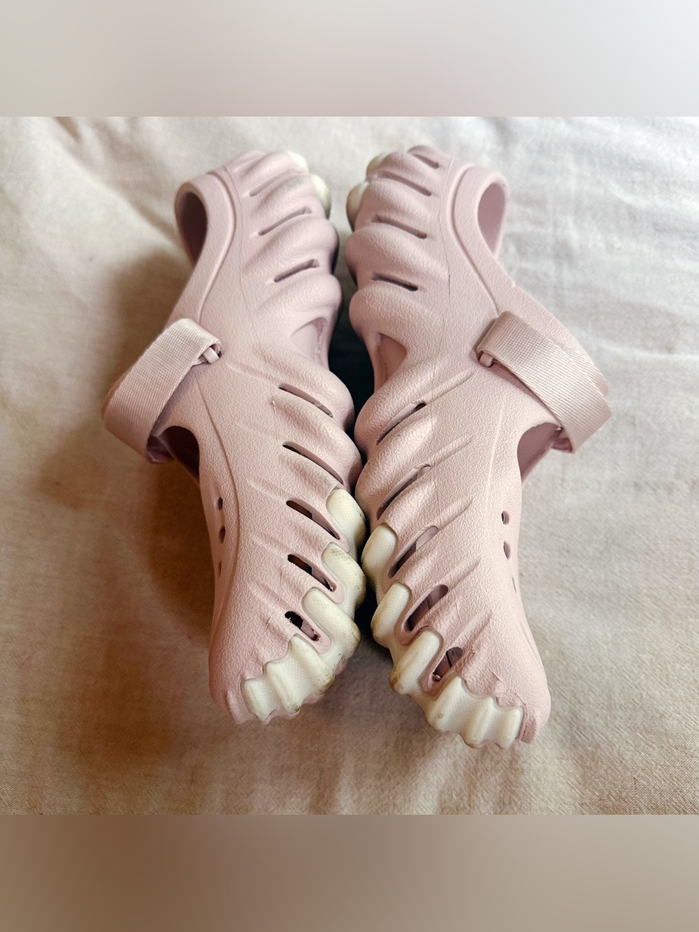 Crocs Echo Mary Jane clogs slides in pink and white cotton candy women’s 7 - Picture 10 of 13